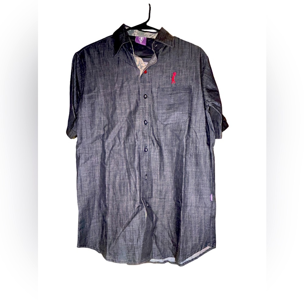 Kids Gray Button-Up Shirt